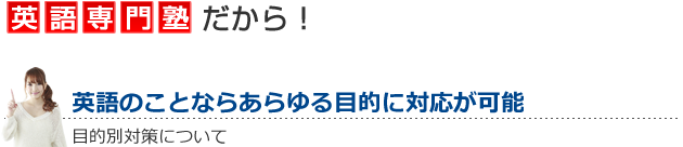 目的別対策について